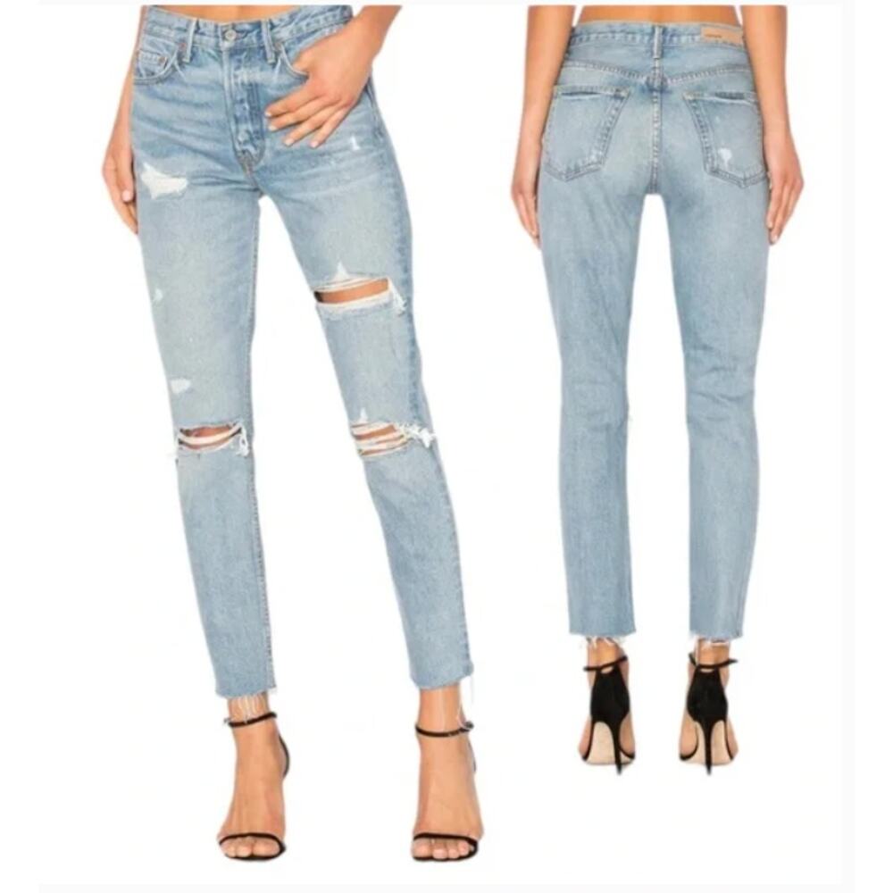 GRLFRND Light Blue Straight Leg Jeans